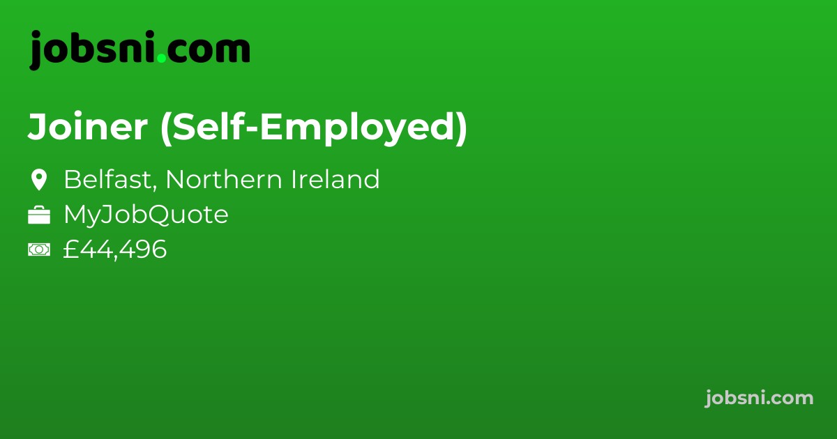Joiner (Self-Employed) - Apply Now