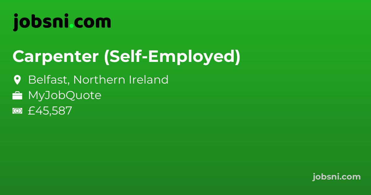 Carpenter (Self-Employed) - Apply Now