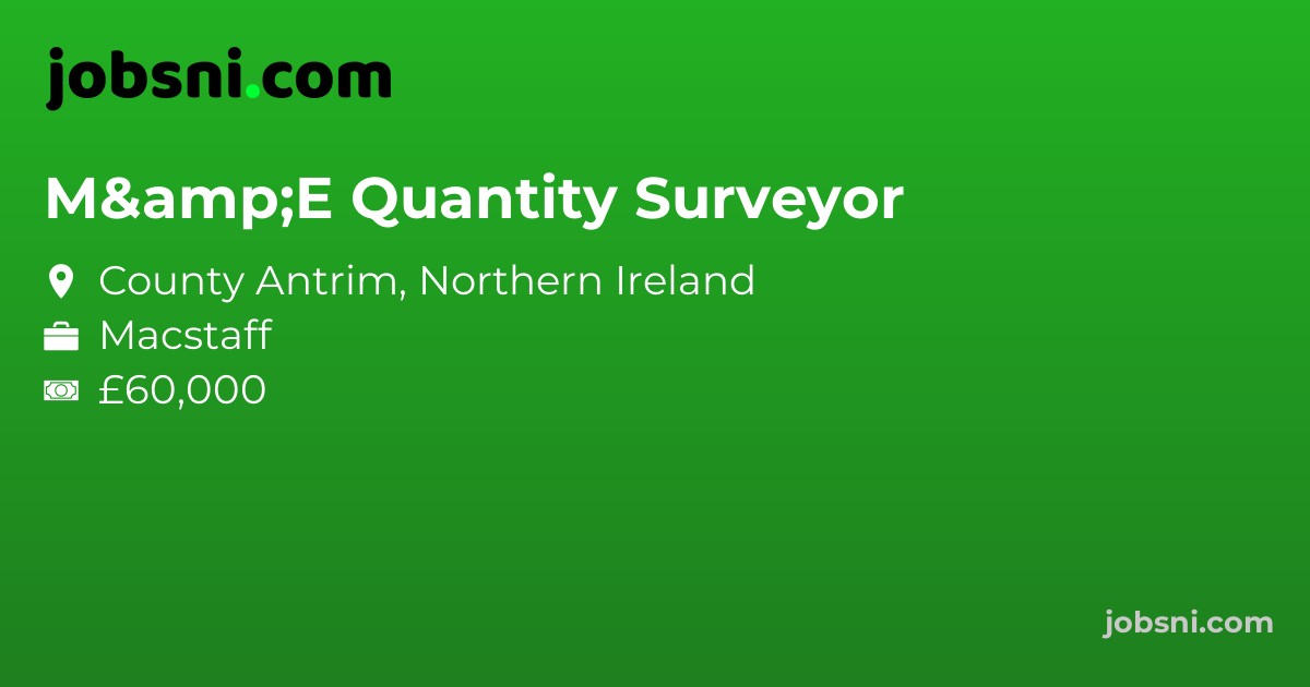M&E Quantity Surveyor - Apply Now