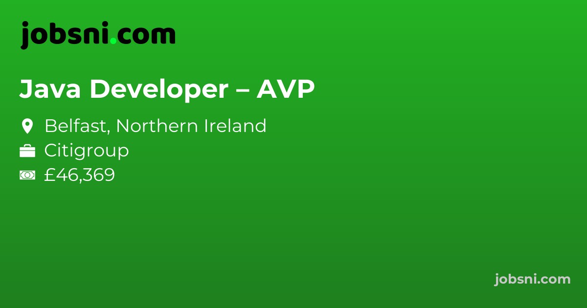 Java Developer – AVP - Apply Now