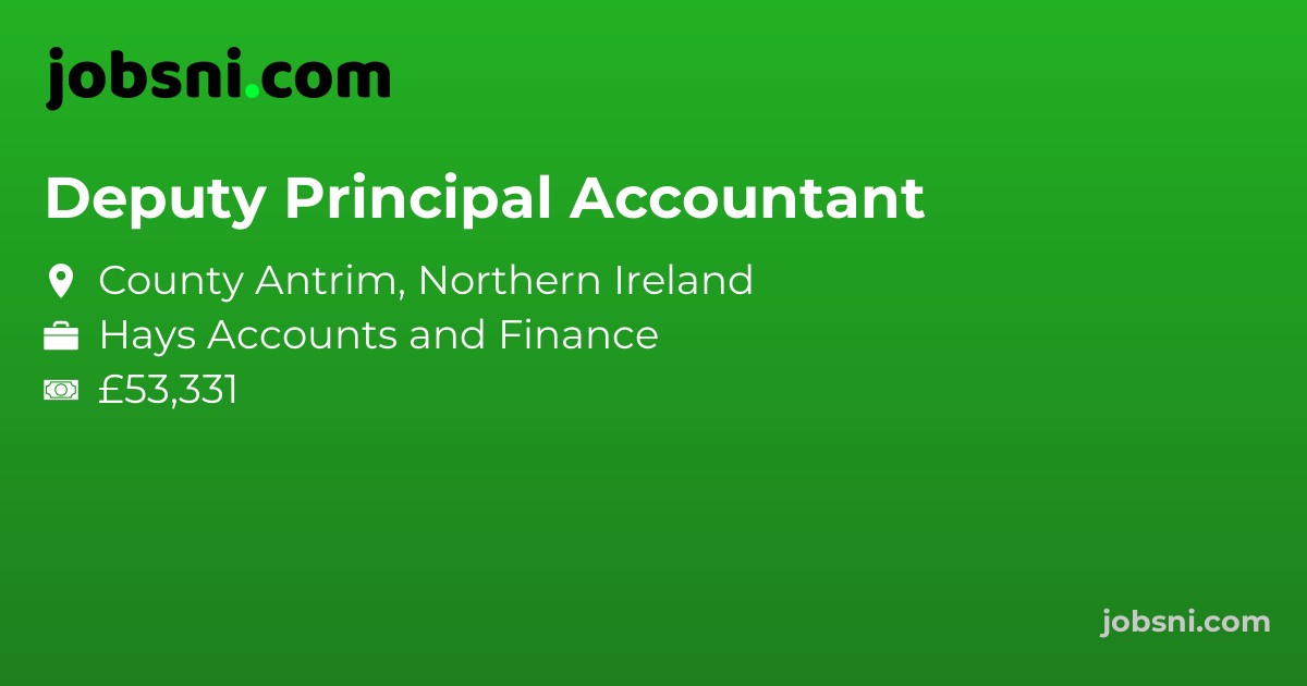 Deputy Principal Accountant - Apply Now