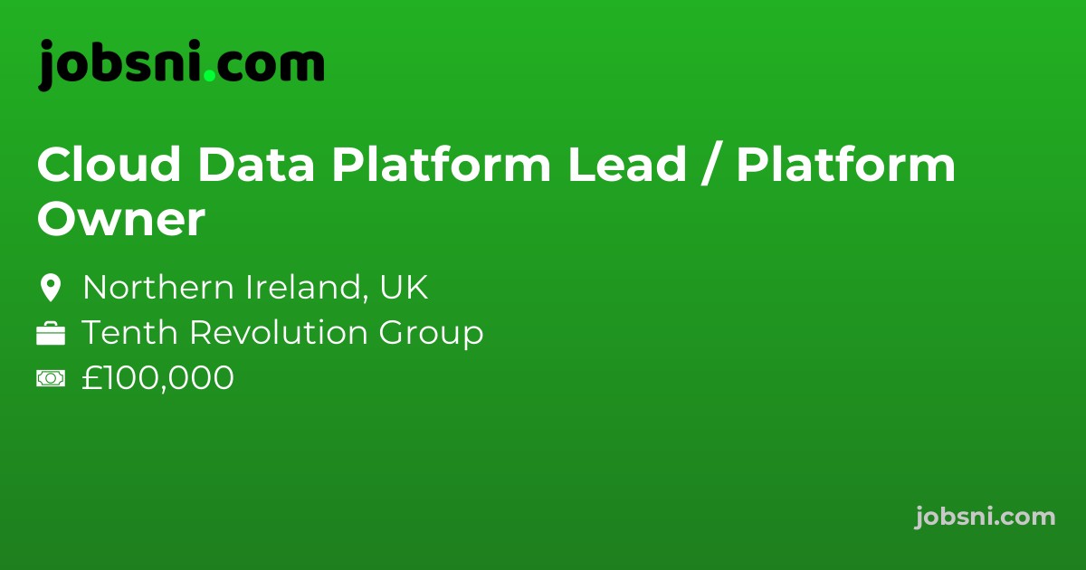 Cloud Data Platform Lead / Platform Owner - Apply Now