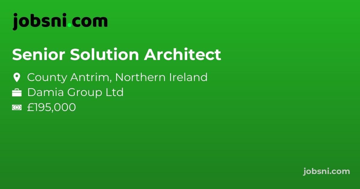 Senior Solution Architect - Apply Now