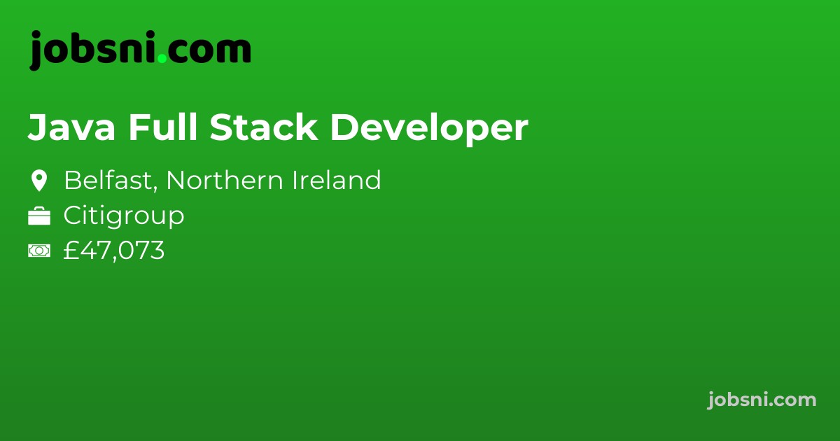 Java Full Stack Developer - Apply Now