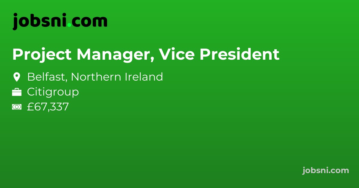 Project Manager, Vice President - Apply Now