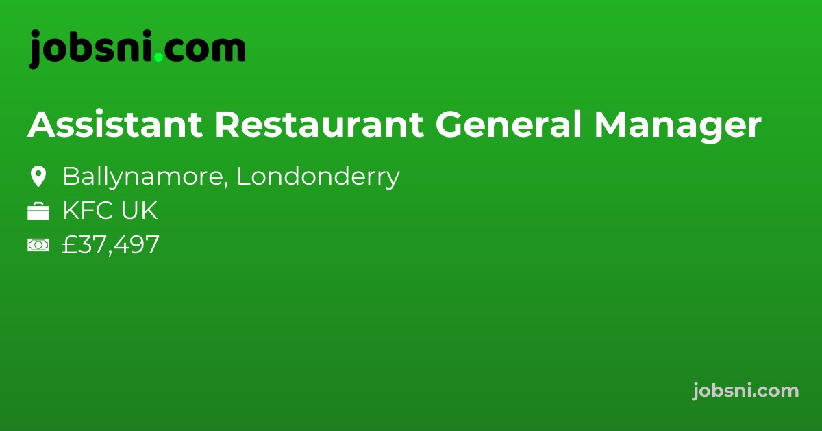 Assistant Restaurant General Manager - Apply Now