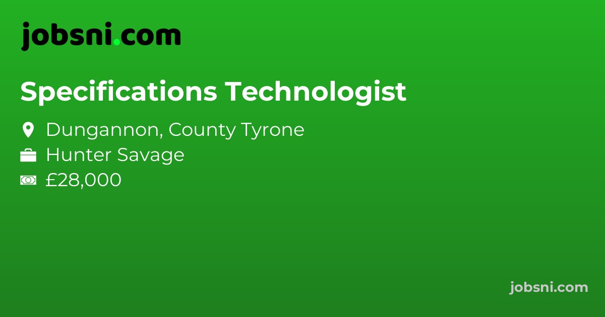 Specifications Technologist - Apply Now
