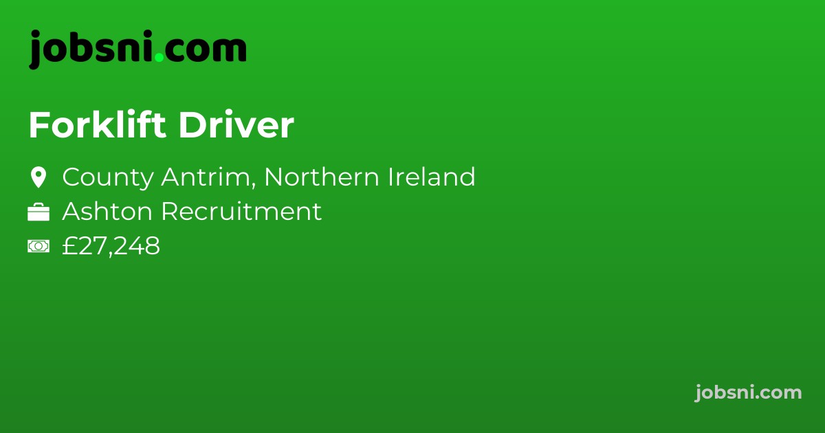 Forklift Driver - Apply Now