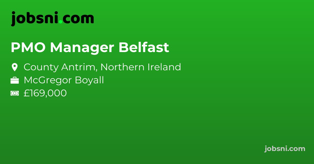 PMO Manager Belfast - Apply Now