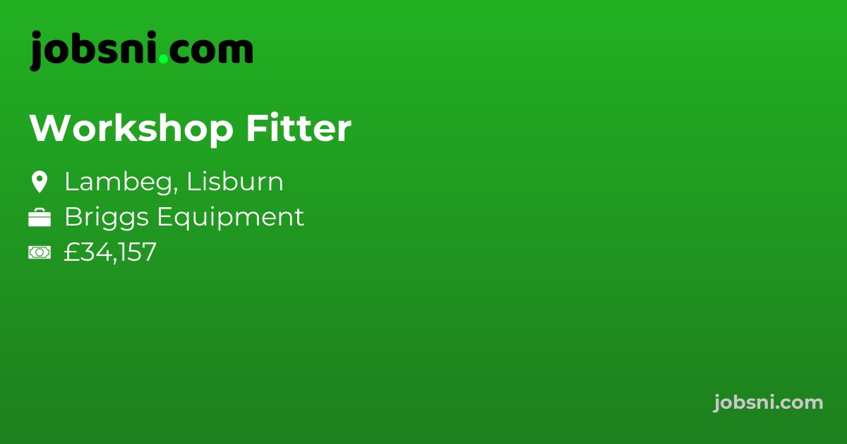 Workshop Fitter - Apply Now