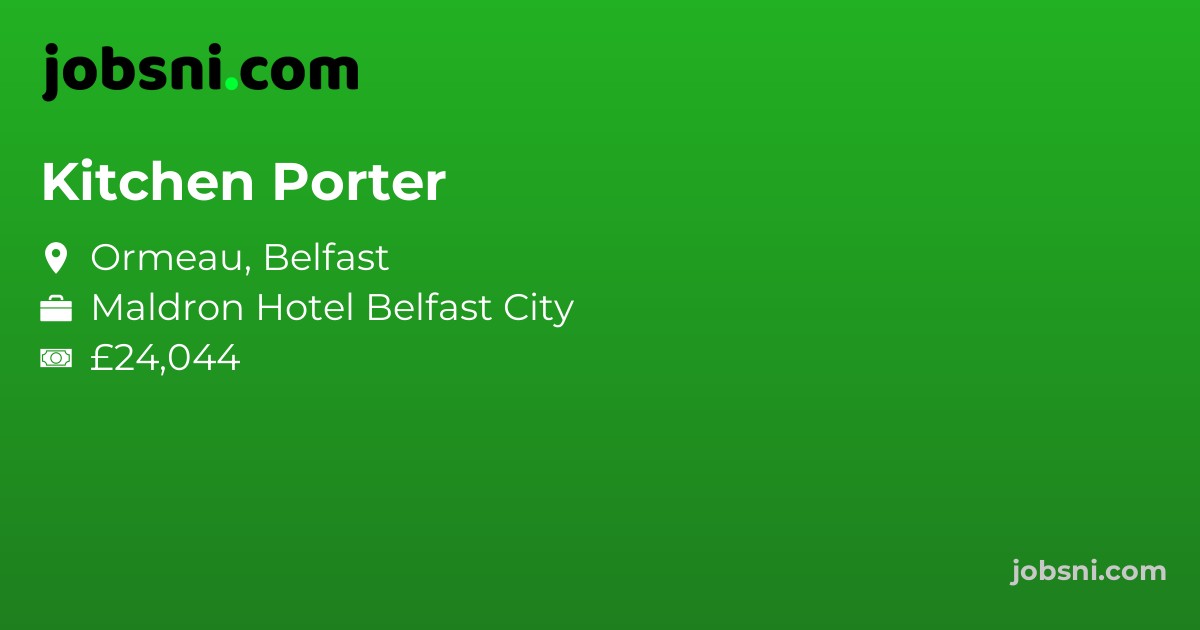 Kitchen Porter - Apply Now