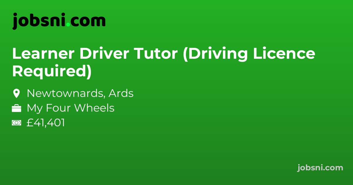 Learner Driver Tutor (Driving Licence Required) - Apply Now