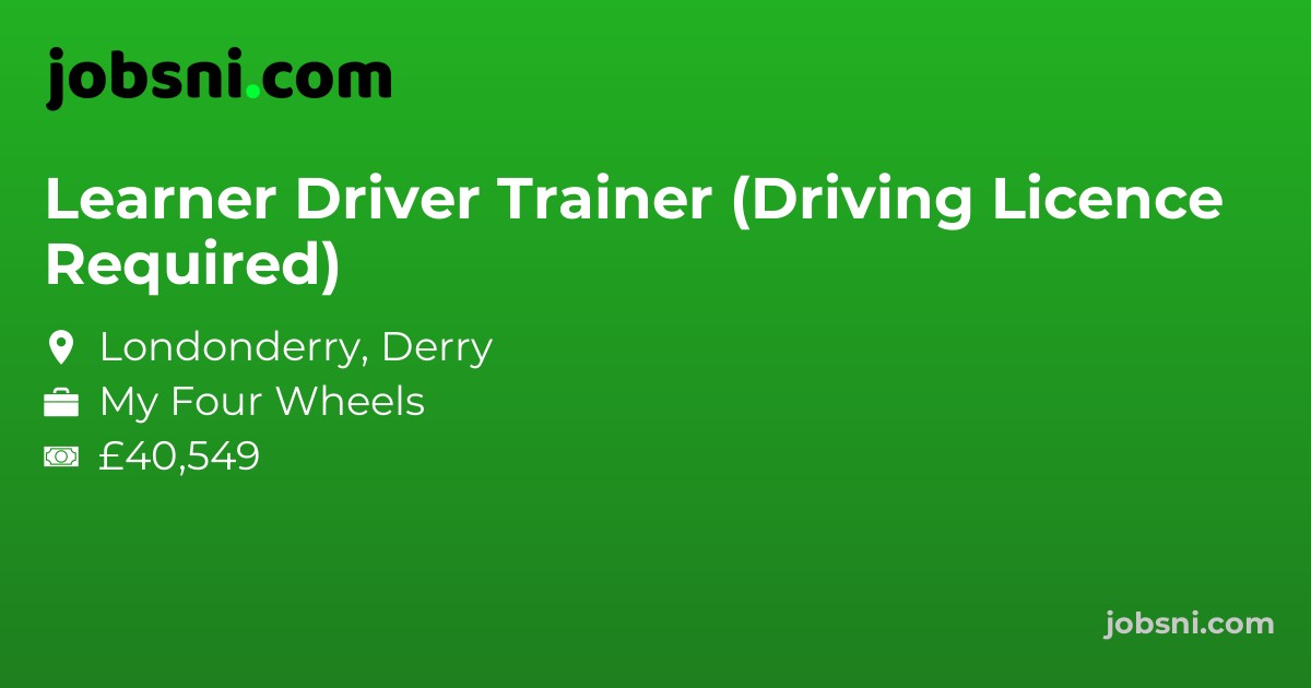 Learner Driver Trainer (Driving Licence Required) - Apply Now