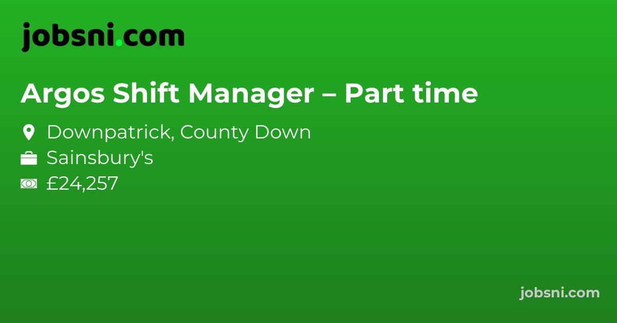 Argos Shift Manager – Part time - Apply Now