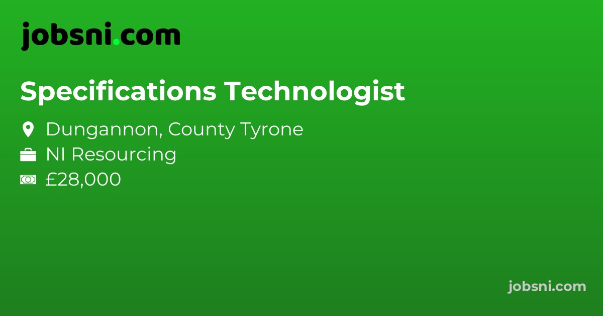 Specifications Technologist - Apply Now
