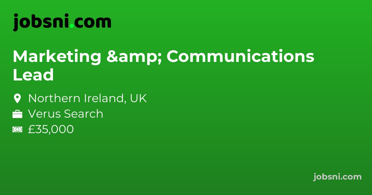Marketing & Communications Lead - Apply Now