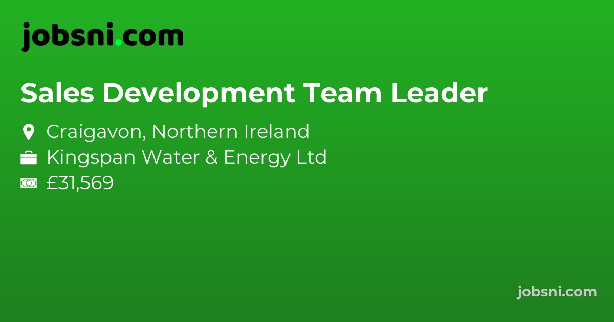 Sales Development Team Leader - Apply Now