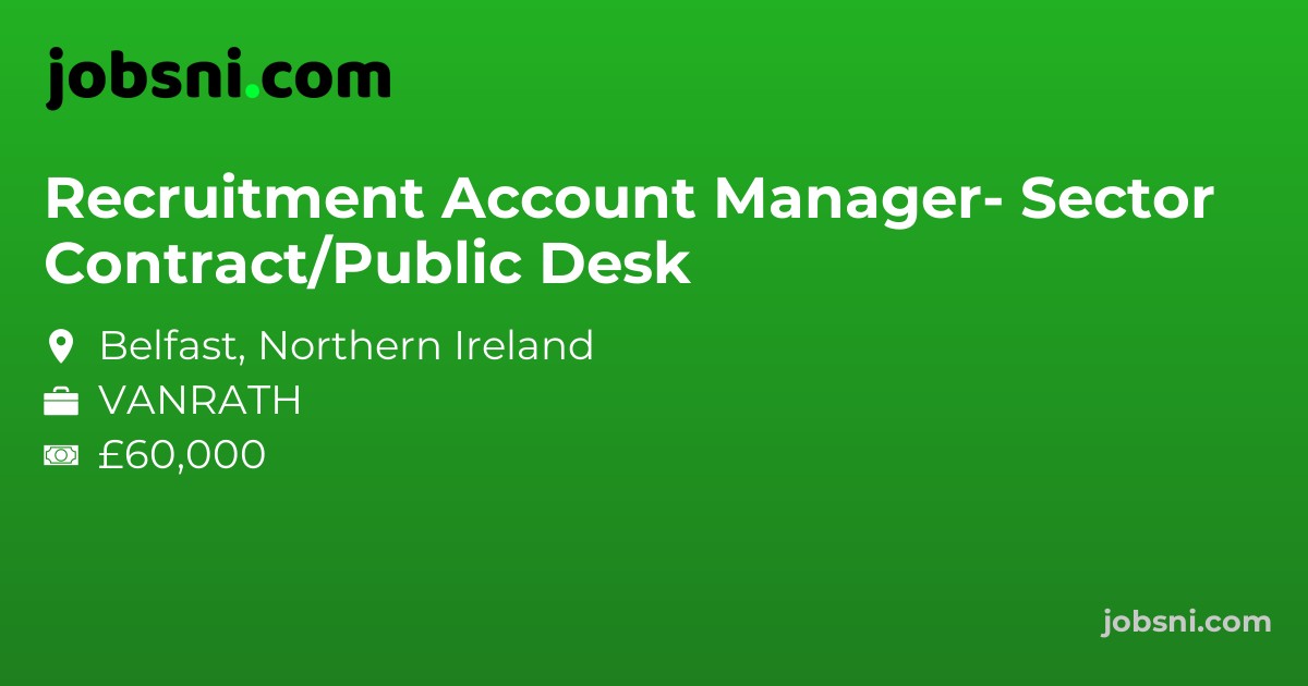 Recruitment Account Manager- Contract/Public Sector Desk - Apply Now