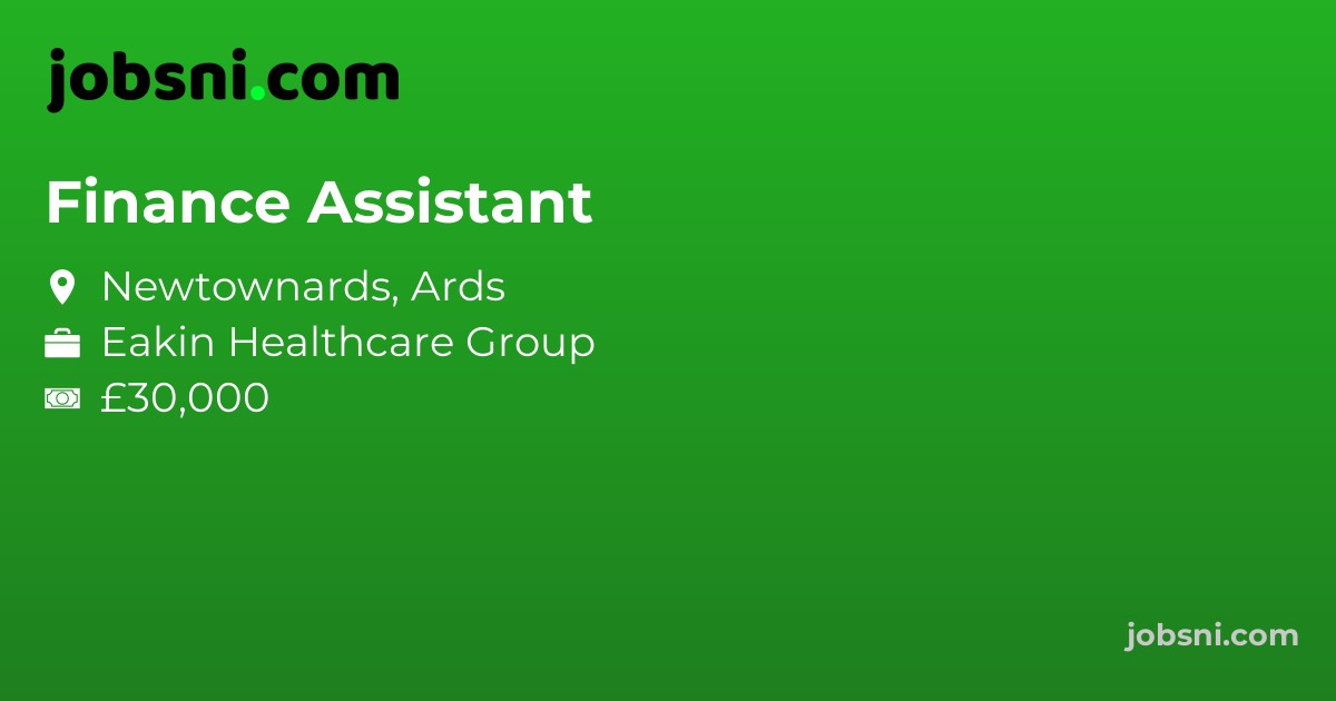 Finance Assistant - Apply Now