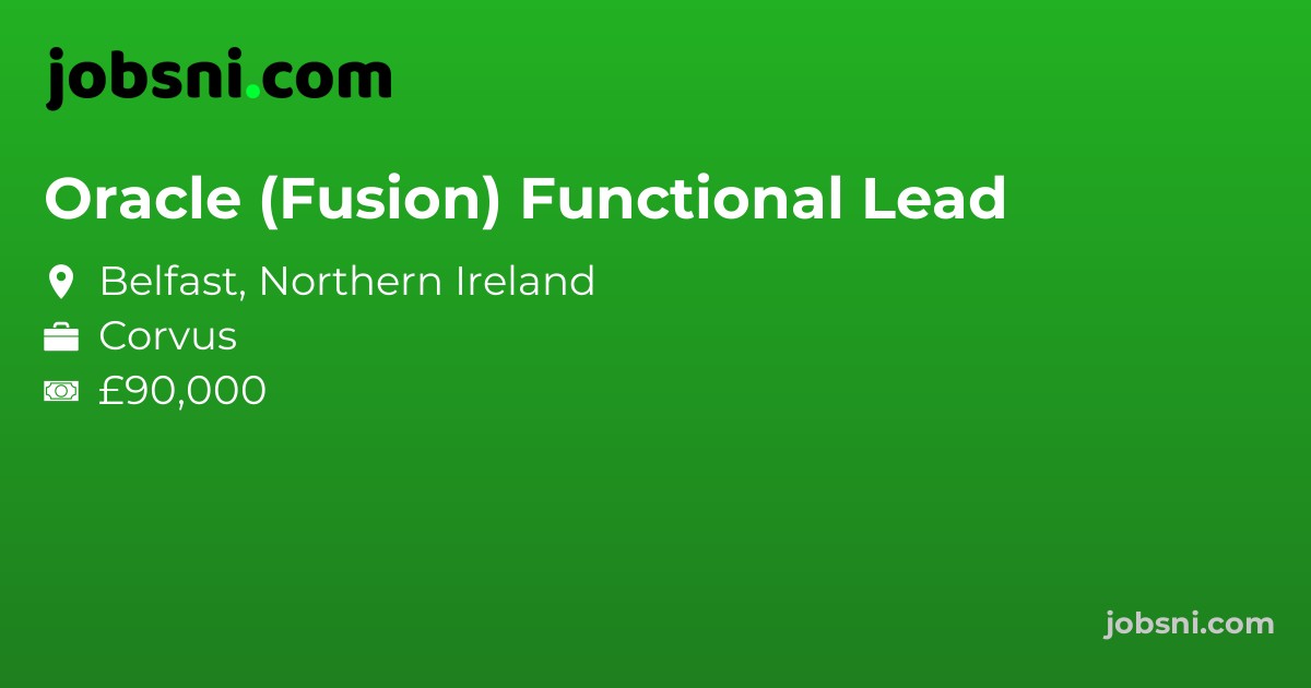 Oracle (Fusion) Functional Lead - Apply Now