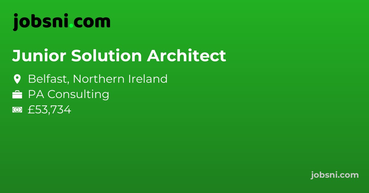 Junior Solution Architect - Apply Now