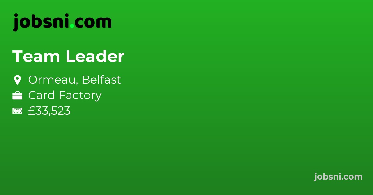 Team Leader - Apply Now