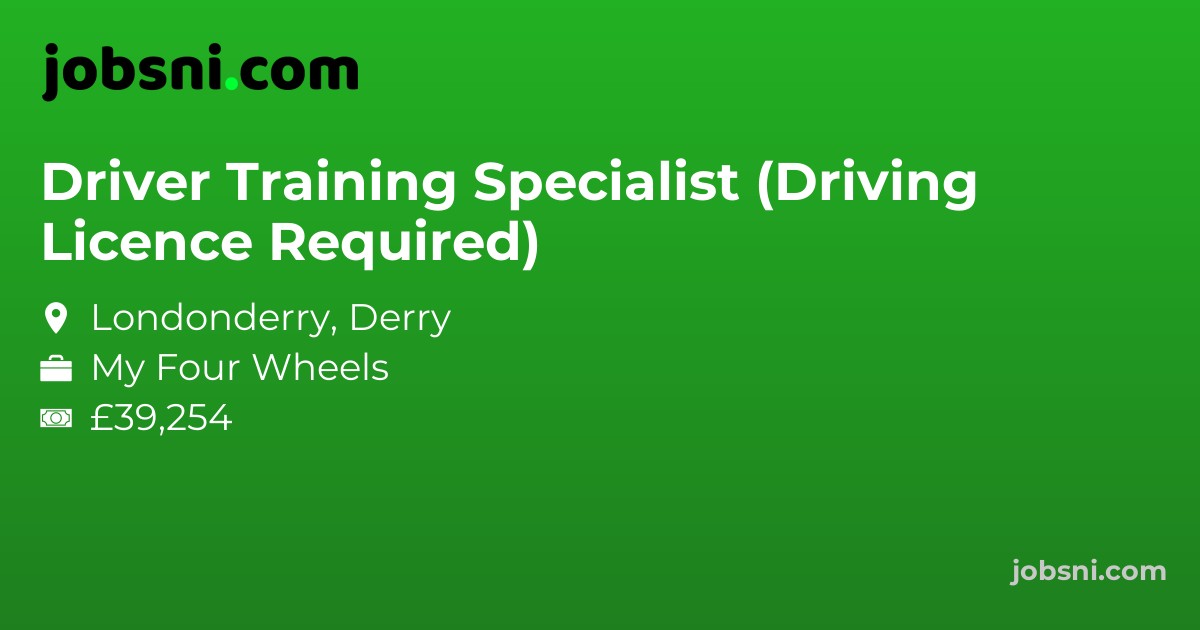 Driver Training Specialist (Driving Licence Required) - Apply Now