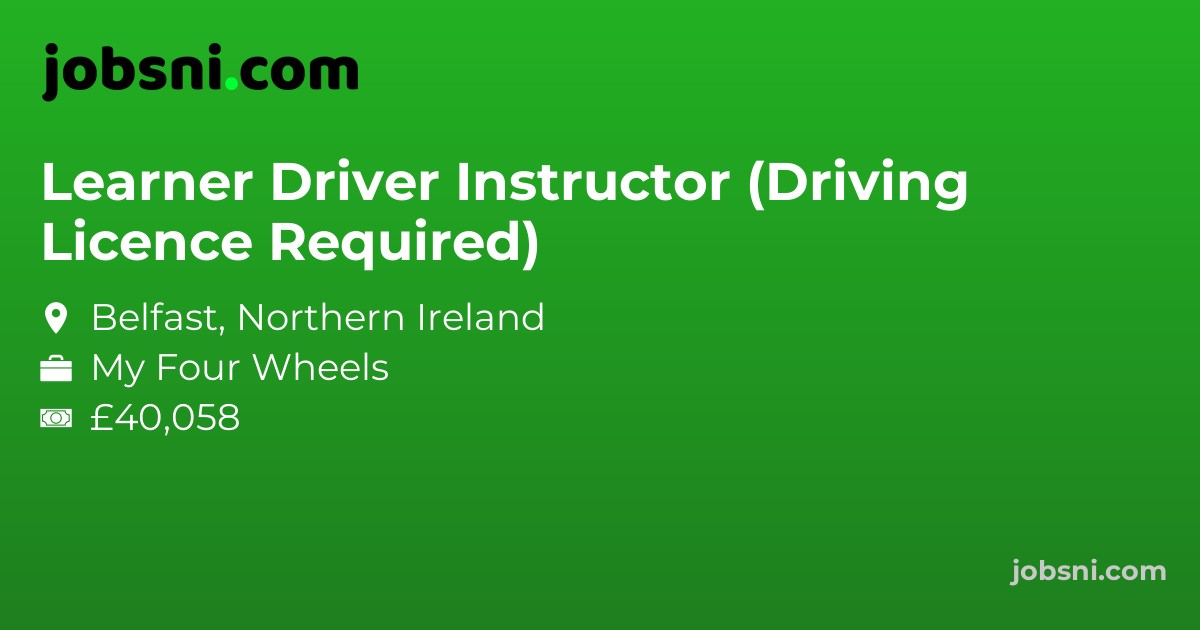Learner Driver Instructor (Driving Licence Required) - Apply Now
