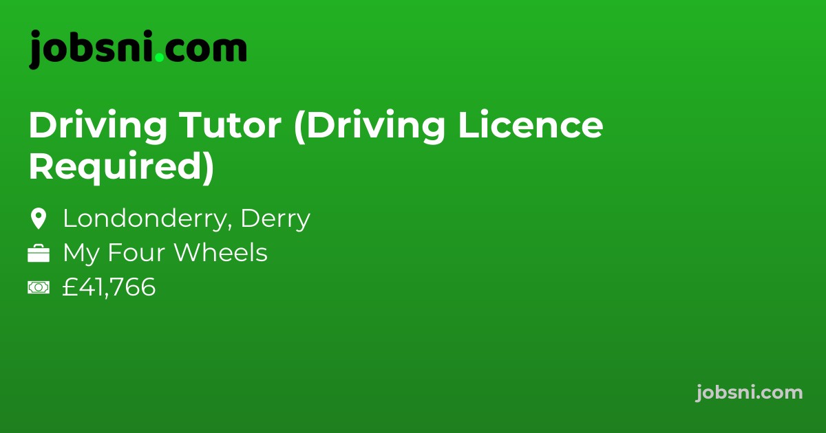 Driving Tutor (Driving Licence Required) - Apply Now