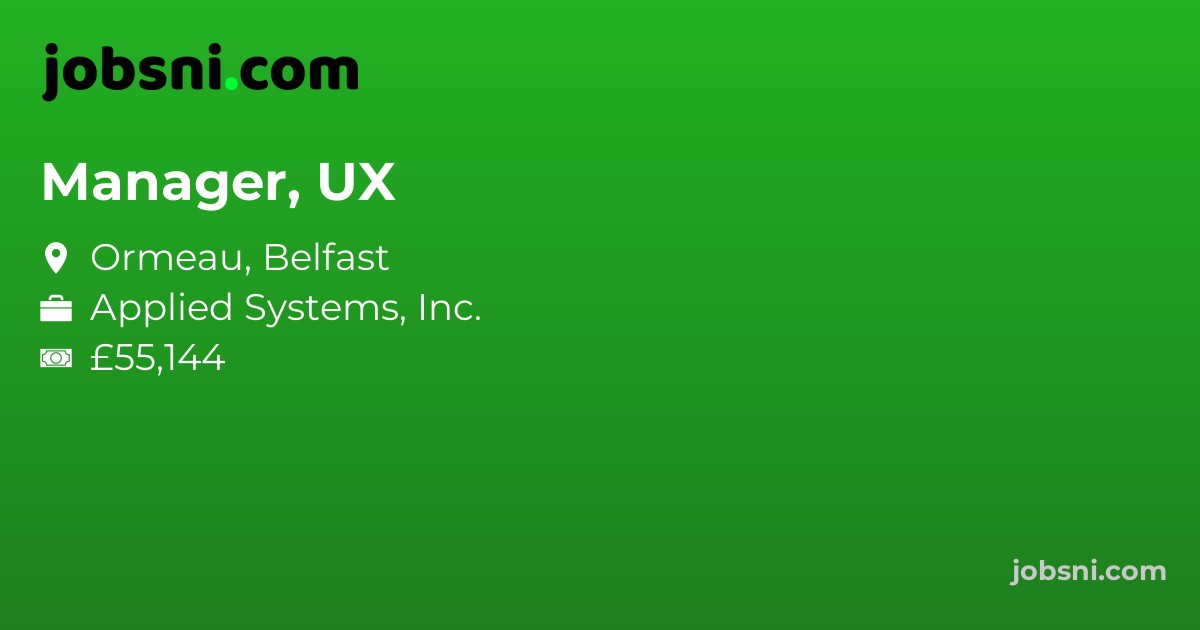 Manager, UX - Apply Now