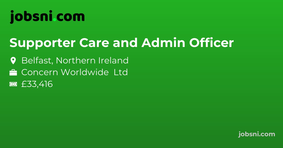 Supporter Care and Admin Officer - Apply Now