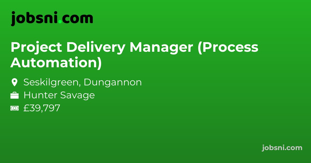 Project Delivery Manager (Process Automation) - Apply Now