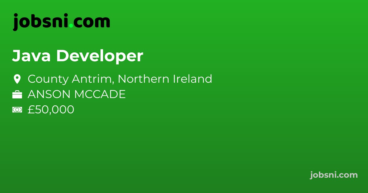 Java Developer - Apply Now