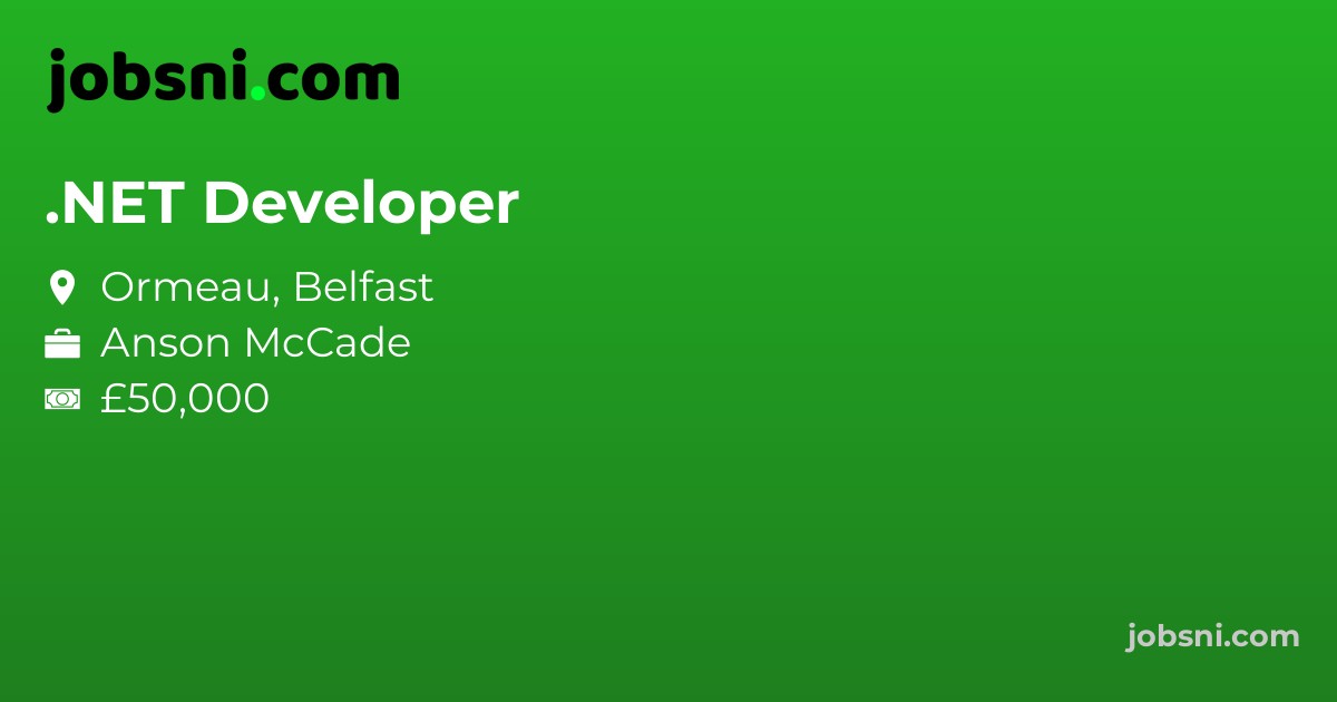 .NET Developer - Apply Now