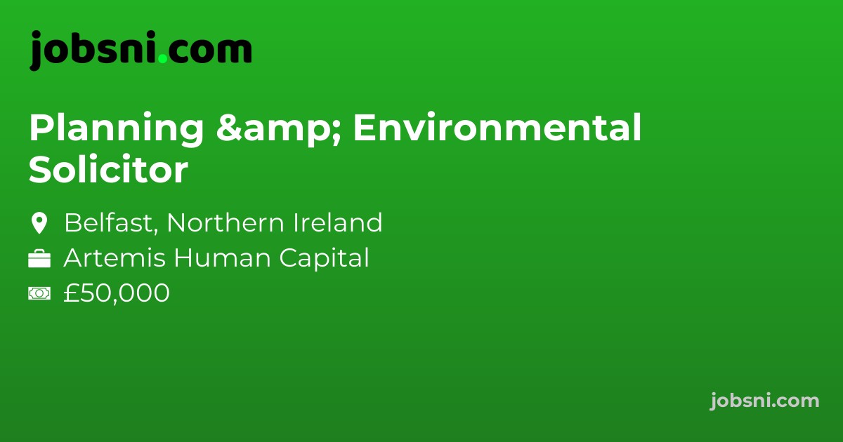 Planning & Environmental Solicitor - Apply Now