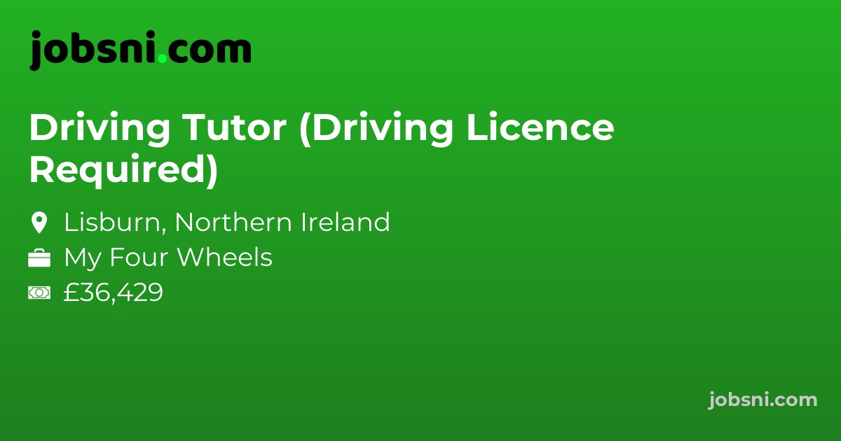 Driving Tutor (Driving Licence Required) - Apply Now