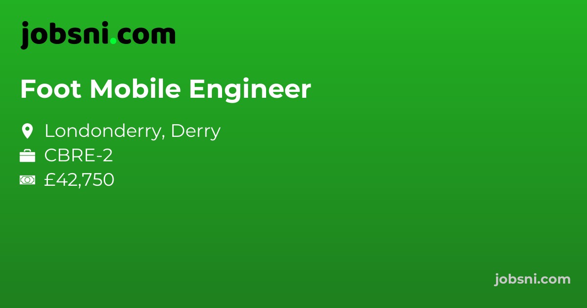 Foot Mobile Engineer - Apply Now