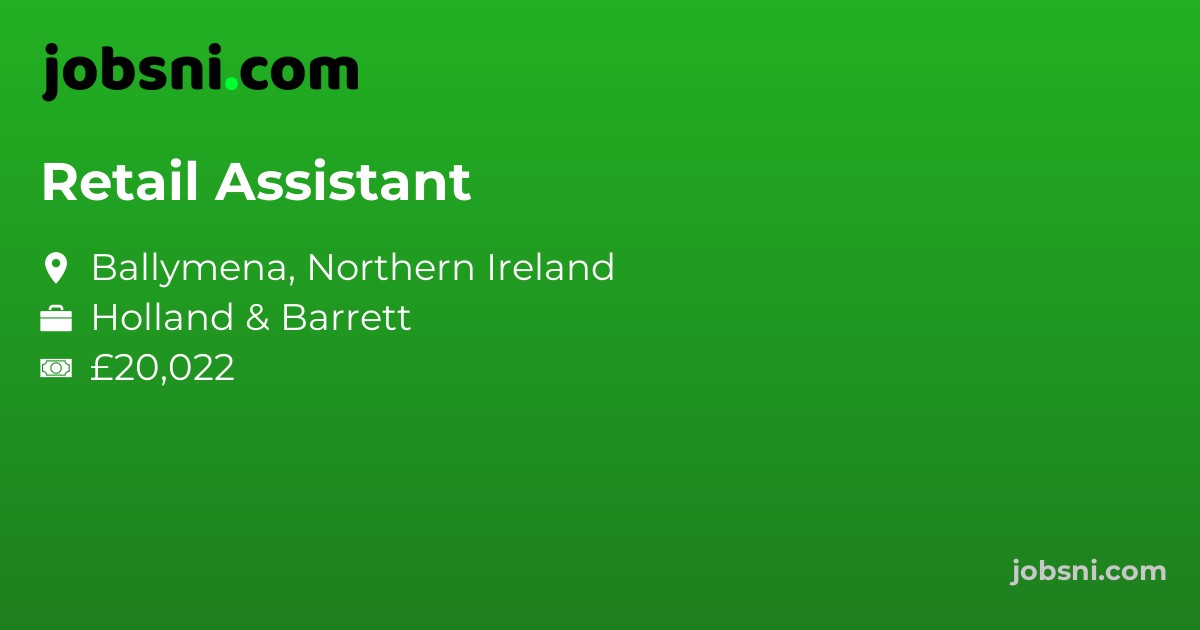Retail Assistant - Apply Now