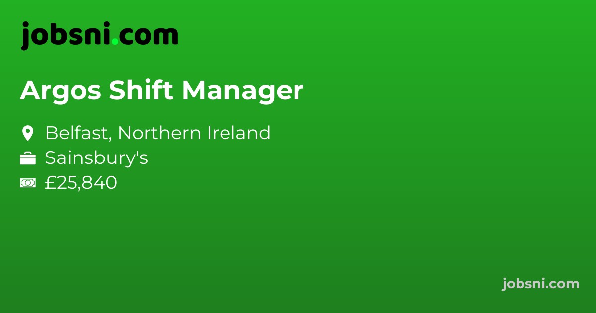 Argos Shift Manager - Apply Now