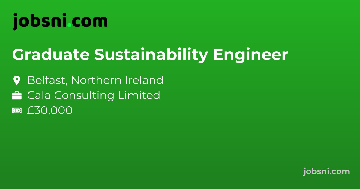 Graduate Sustainability Engineer - Apply Now