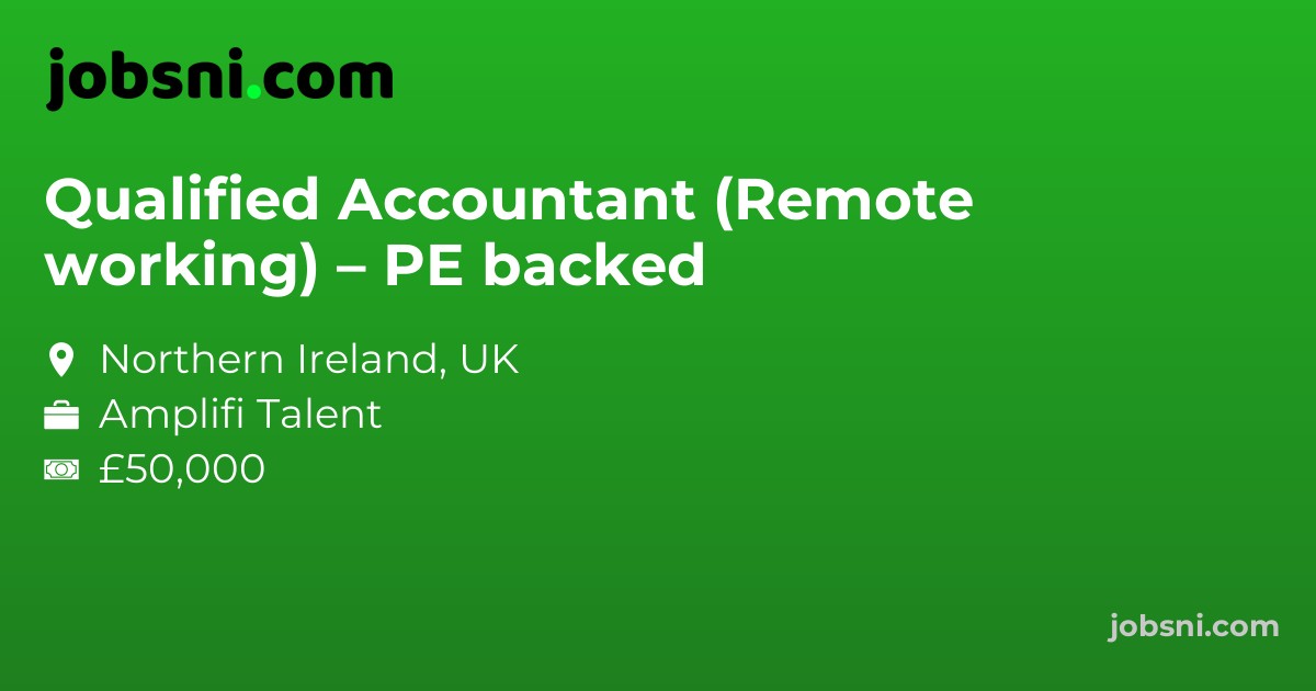 Qualified Accountant (Remote working) – PE backed - Apply Now