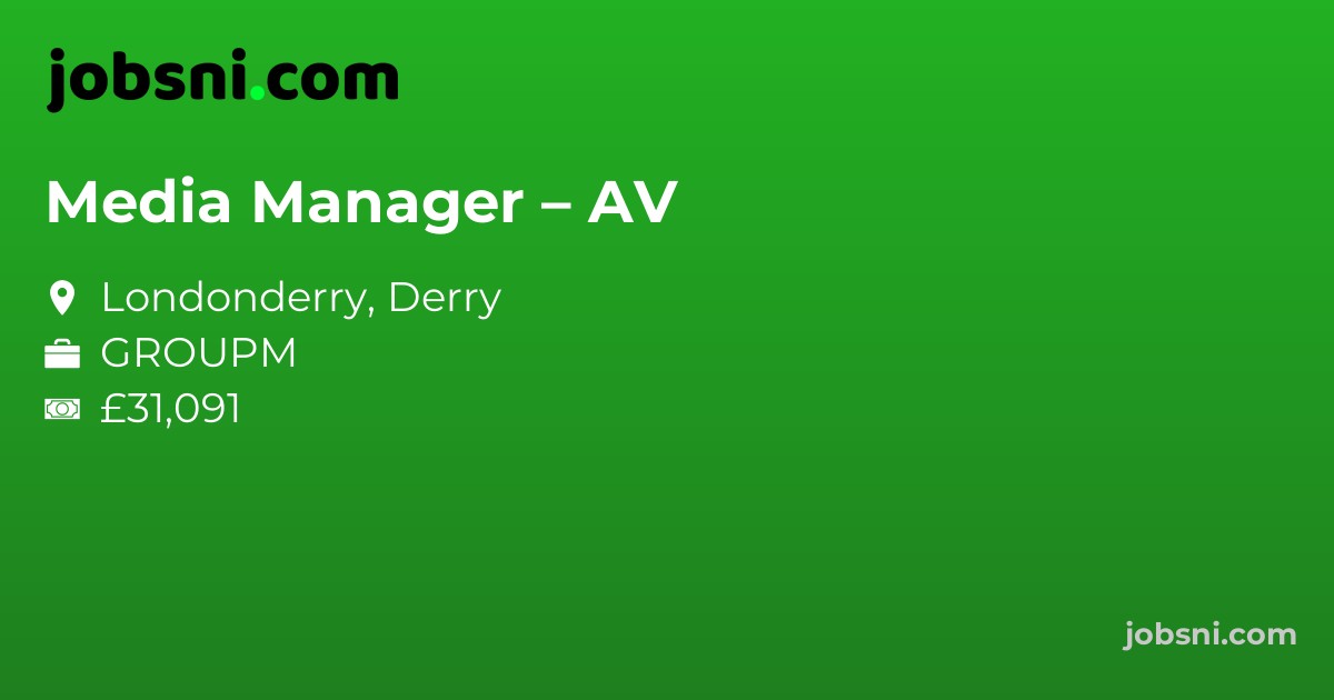 Media Manager – AV - Apply Now