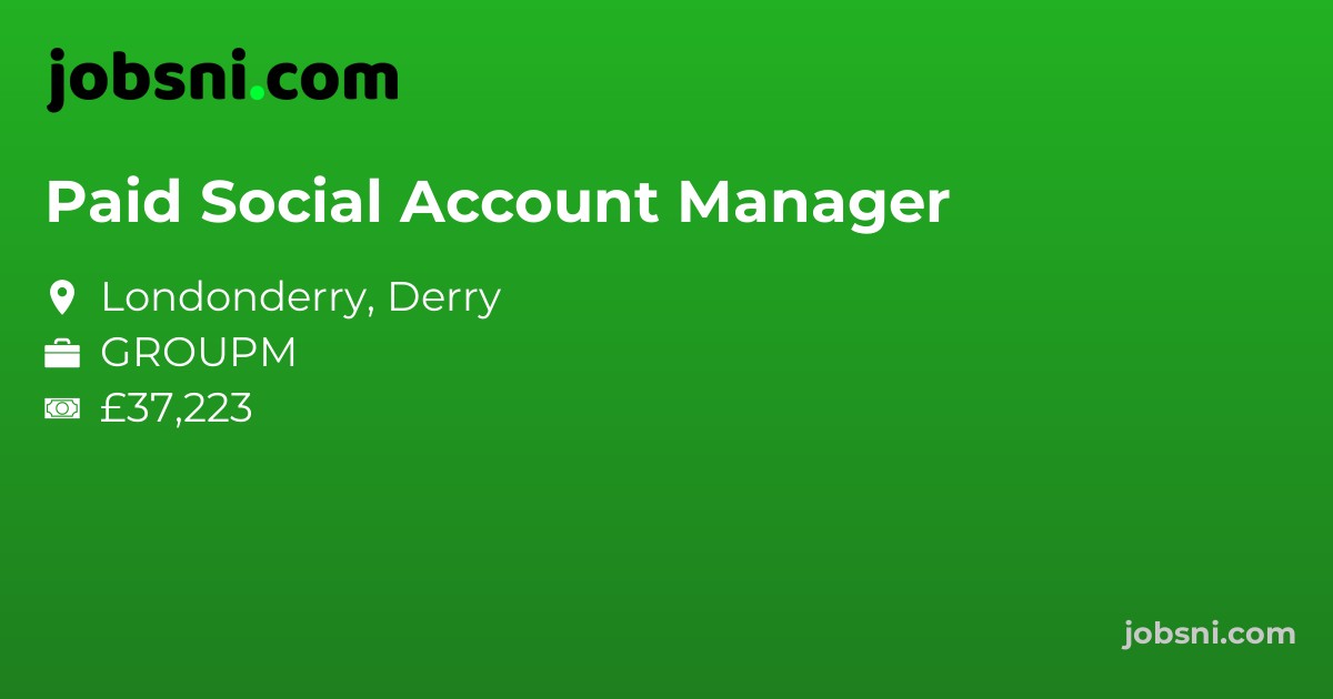 Paid Social Account Manager - Apply Now