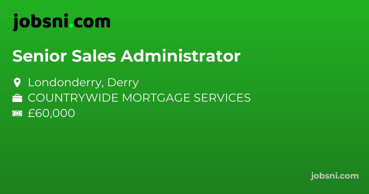 Senior Sales Administrator - Apply Now