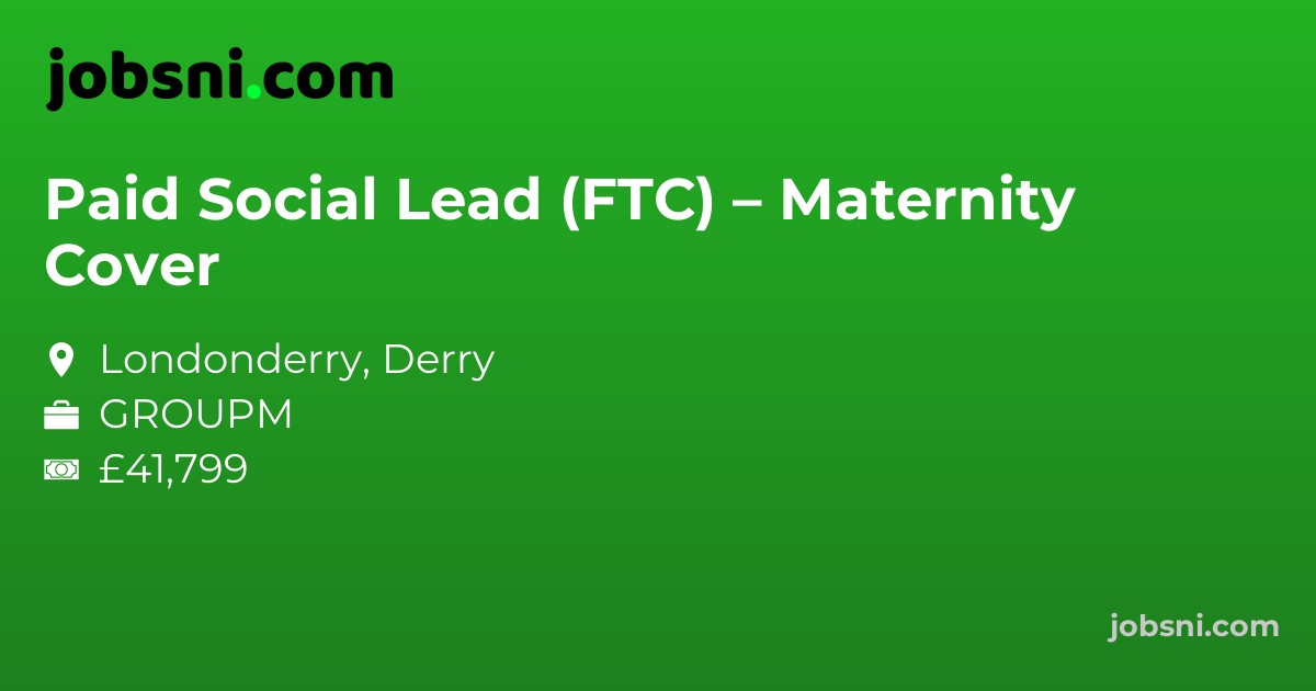 Paid Social Lead (FTC) – Maternity Cover - Apply Now