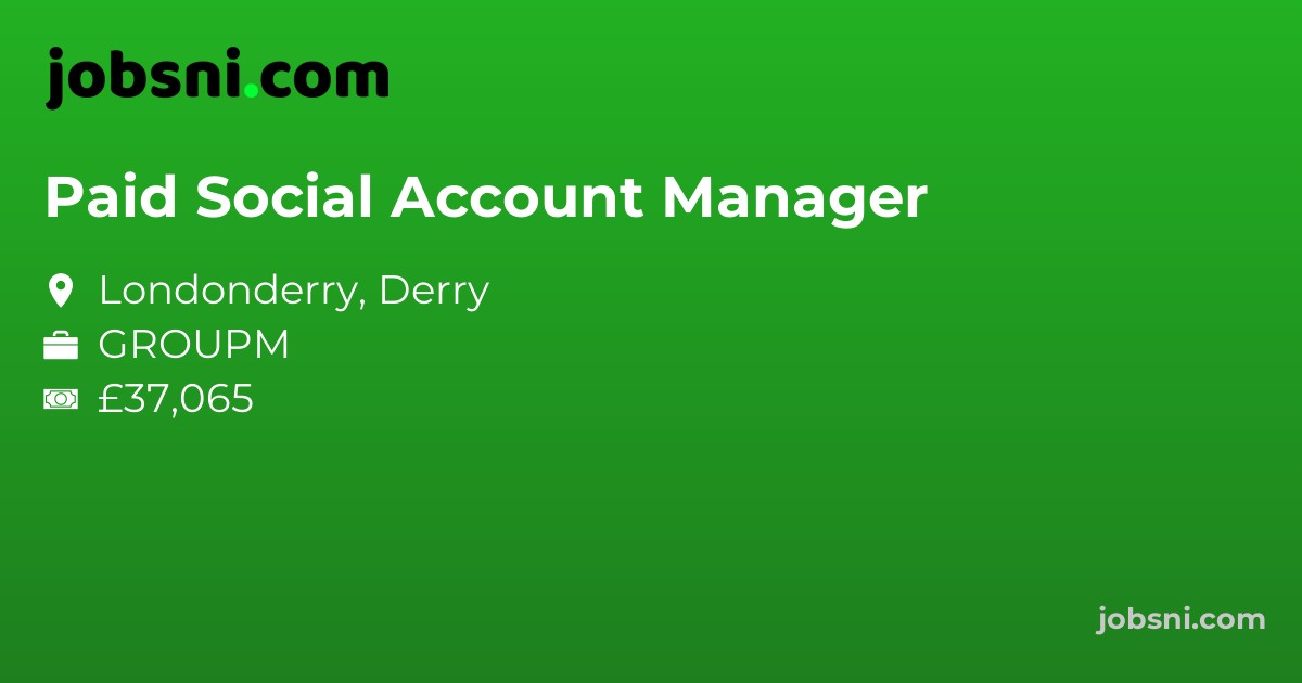 Paid Social Account Manager - Apply Now