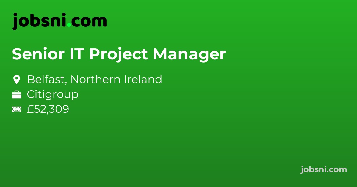 Senior IT Project Manager - Apply Now