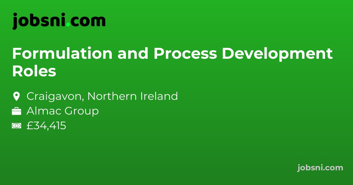 Formulation and Process Development Roles - Apply Now