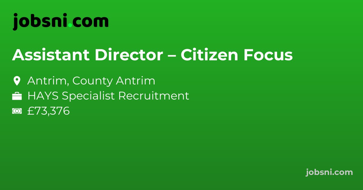 Assistant Director – Citizen Focus - Apply Now