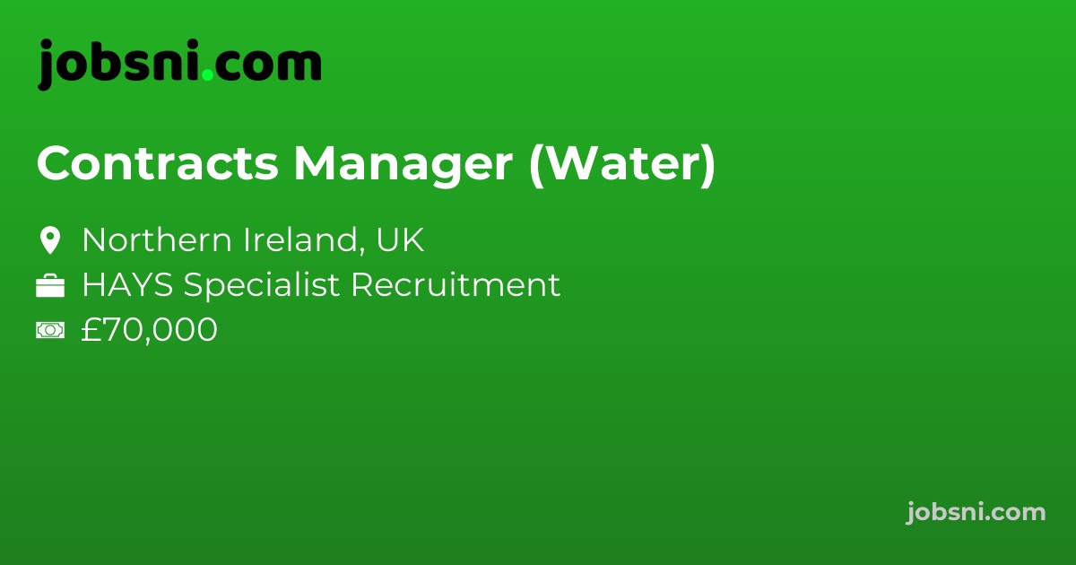 Contracts Manager (Water) - Apply Now
